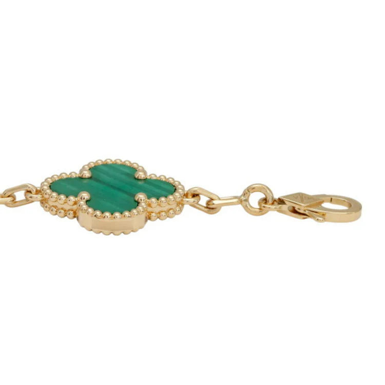 GREEN CLOVER STAINLESS STELL BRACELET