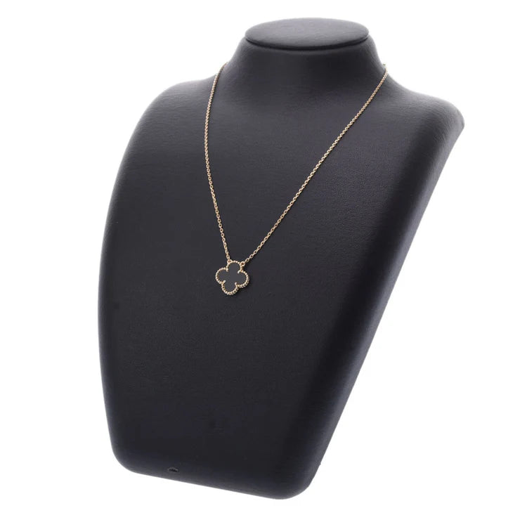 MIDNIGHT CLOVER STAINLESS STEEL NECKLESS