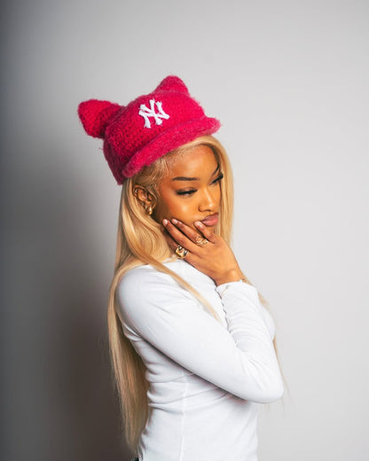 Crotchet fitted cap
