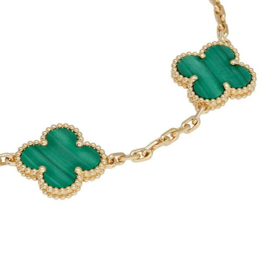 GREEN CLOVER STAINLESS STELL BRACELET