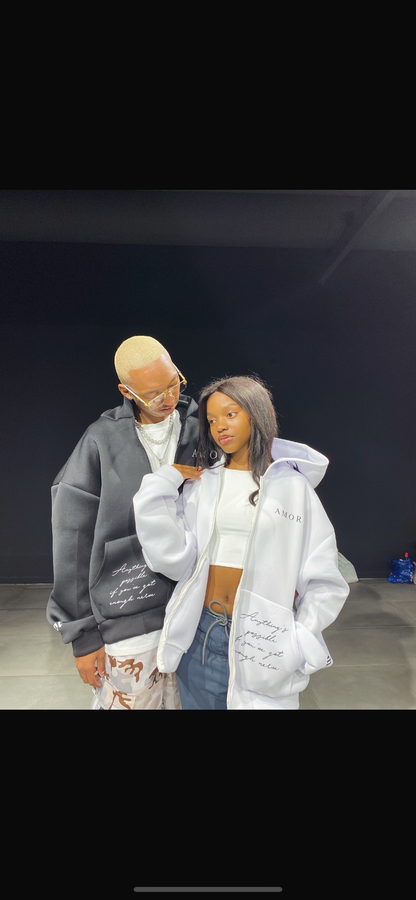 Amor zip up hoddie