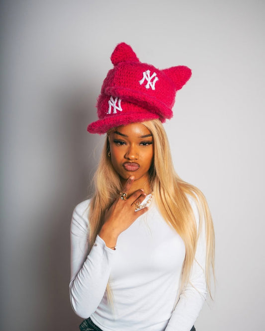 Crotchet fitted cap