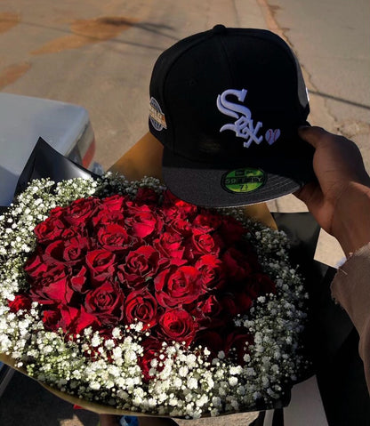 Fitted Cap with 20 artificial roses