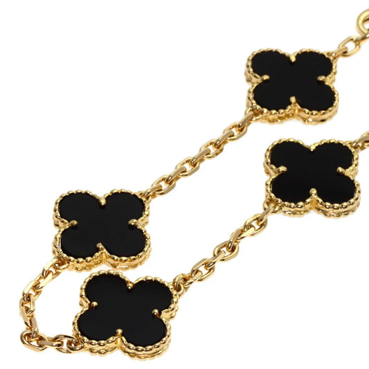 MIDNIGHT CLOVER STAINLESS STELL BRACELET