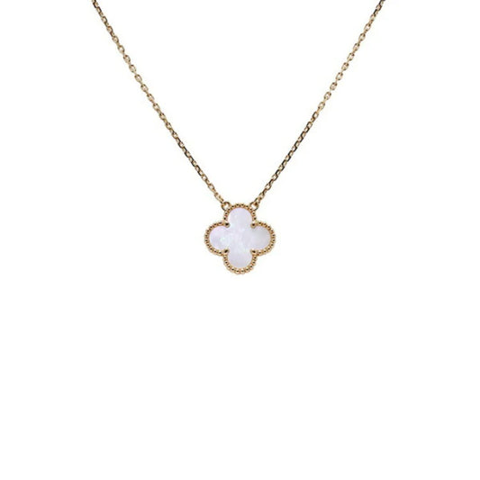WHITE CLOVER STAINLESS STELL BRACELET