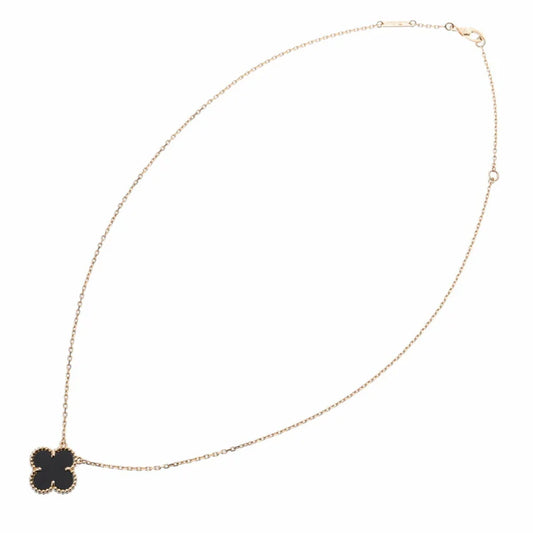 MIDNIGHT CLOVER STAINLESS STEEL NECKLESS