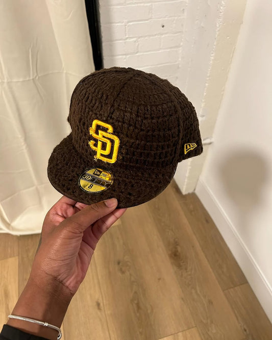 Crochet fitted cap
