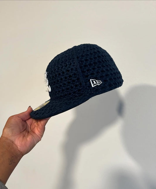 Crochet fitted cap