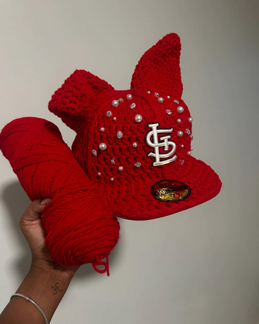 Crochet fitted cap